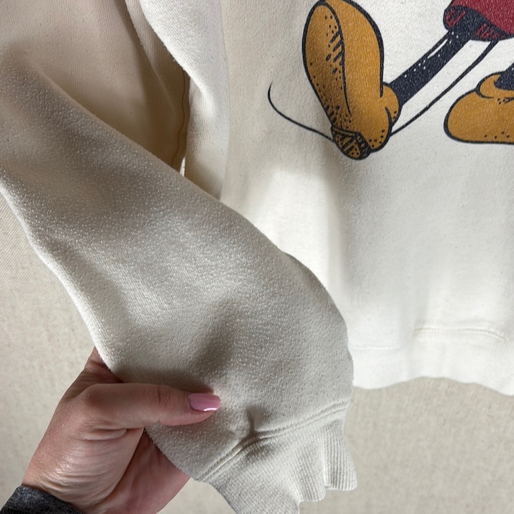 Disney World > White Mickey Mouse Sweatshirt Extra Small - Picture 4 of 7